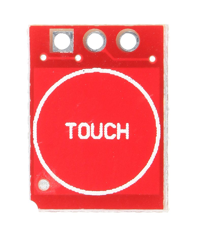 Capacitive Touch Sensor module 1 knop klein rood (TTP223) bovenkant
